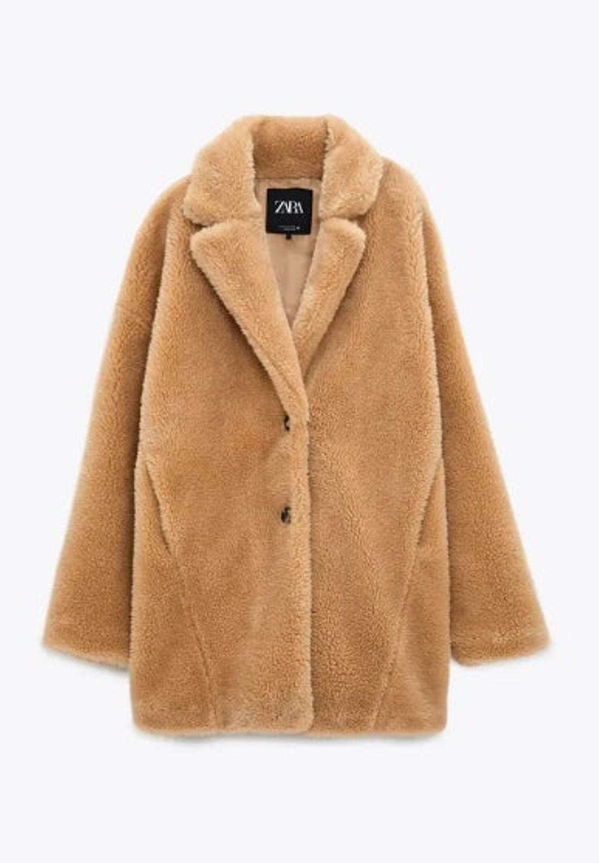 Abrigo de borreguillo de Zara (39,99 euros)