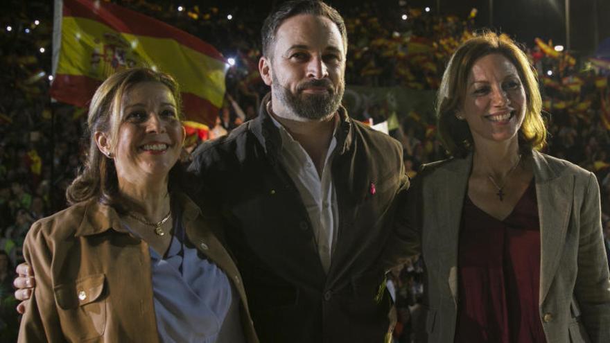 Santiago Abascal, durante el acto político en Dos Hermanas