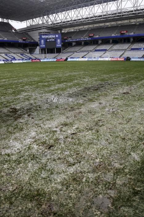 Estado del cesped del estadio Carlos Tartiere