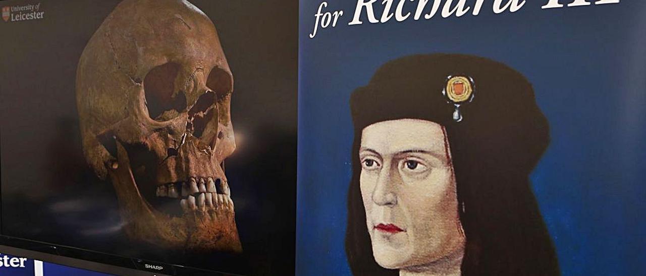 Retrato y calavera de Ricardo III, tras su hallazgo en Leicester