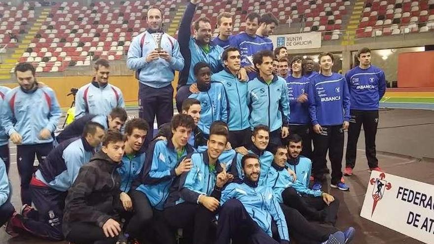 Equipo de la Gimnástica presente en Riazor. // FdV