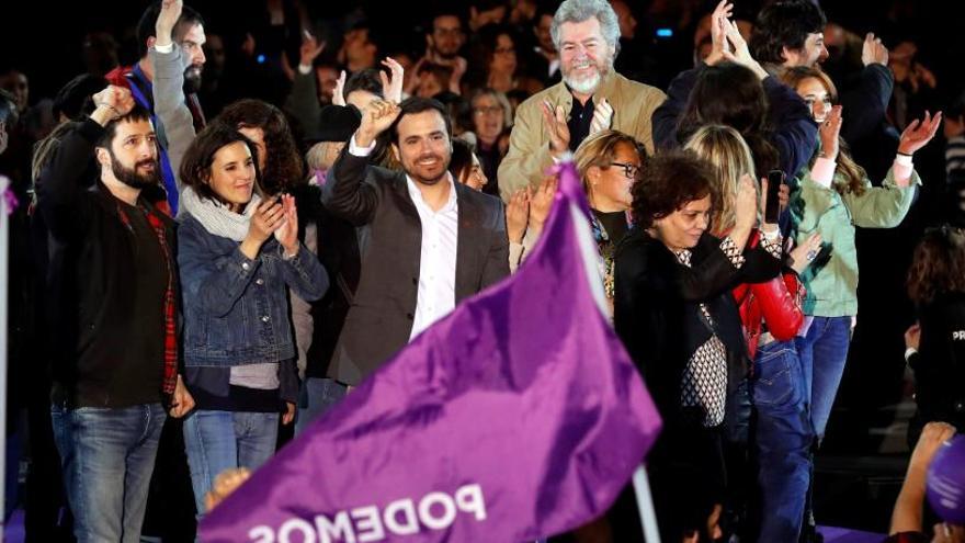 Alberto Garzón en el acto de Unidos Podemos.