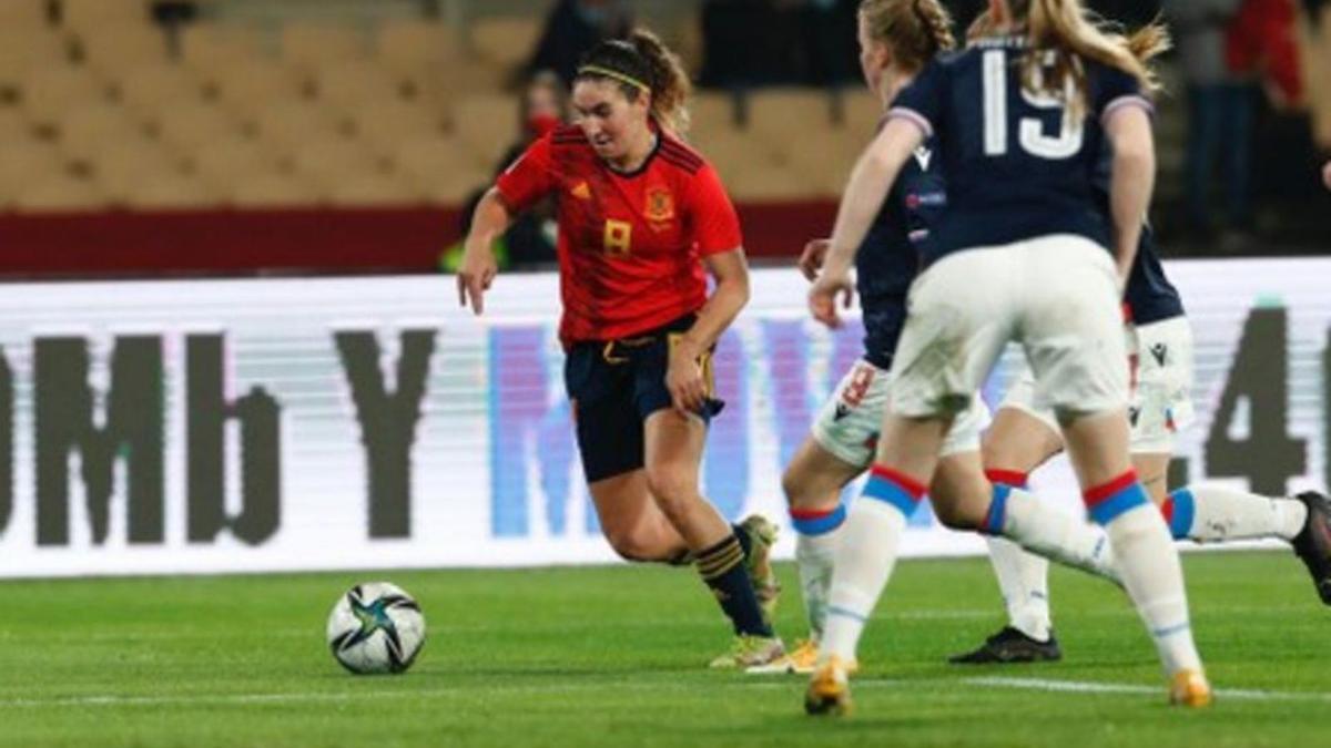 La felanitxera Mariona Caldentey, ayer en La Cartuja. | RFEF