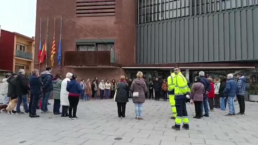 Minuto de silencio en Gelida por las víctimas del accidente de Rodalies