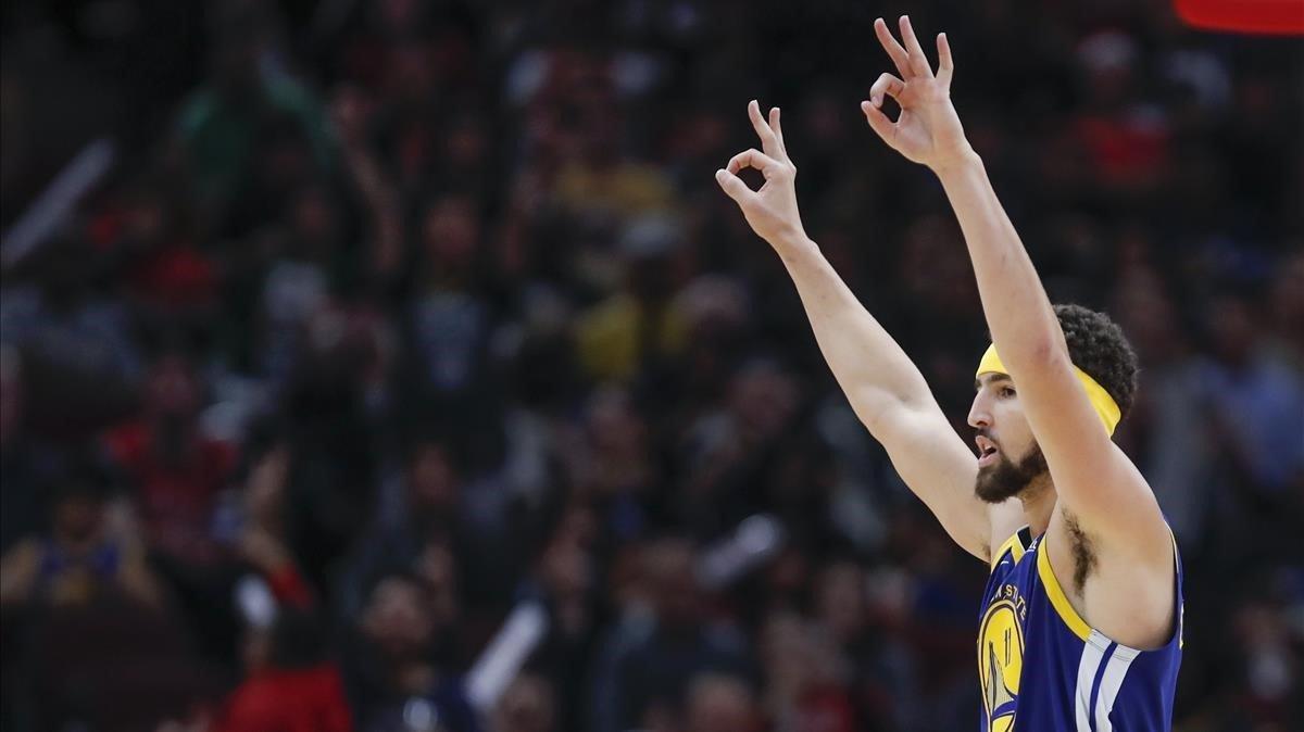 aguasch45685019 golden state warriors guard klay thompson celebrates after s181030115203