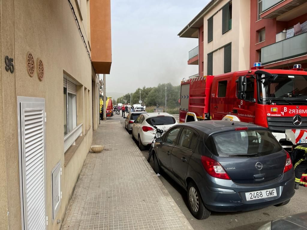 Incendio en un aparcamiento subterráneo en sa Pobla