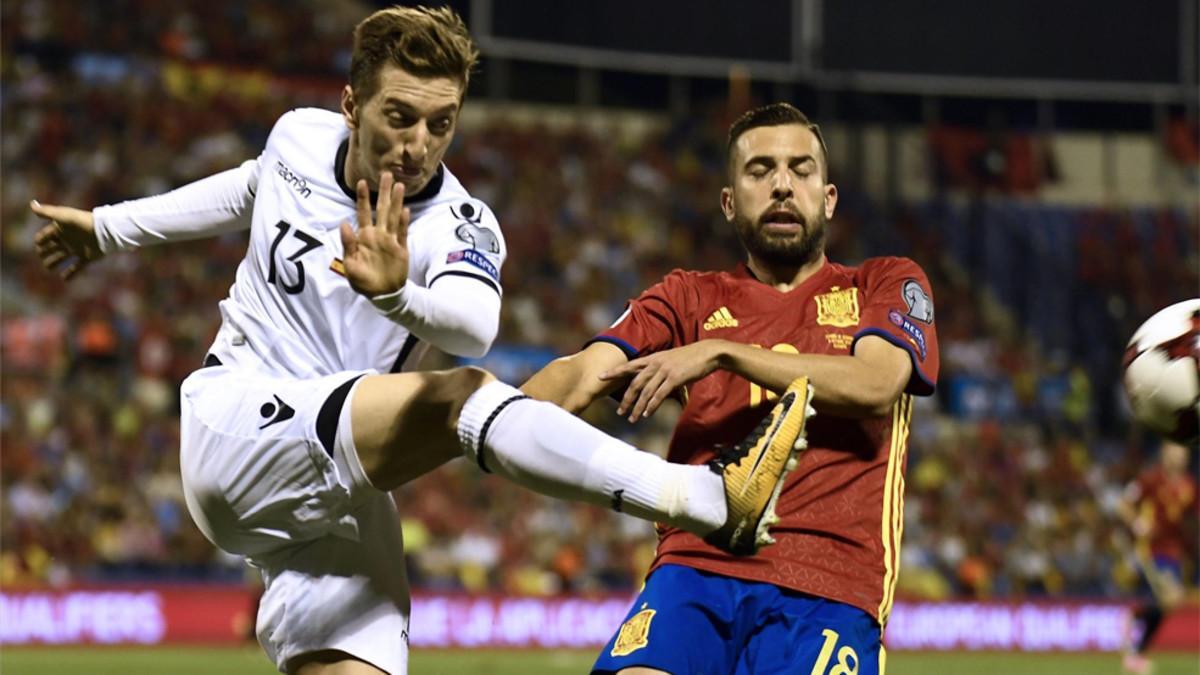 Jordi Alba, ante Albania