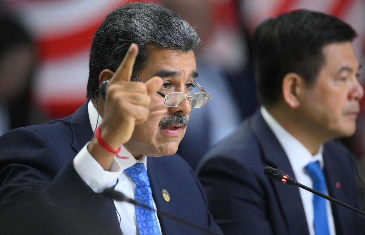 El presidente de Venezuela, Nicolás Maduro, durante la cumbre de los BRICS en Kazán.