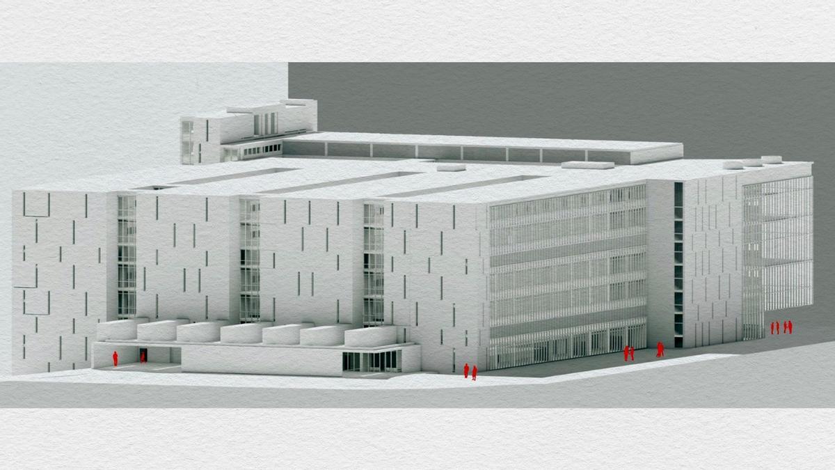 Reproducción de cómo quedará el nuevo Hospital de Cabueñes.