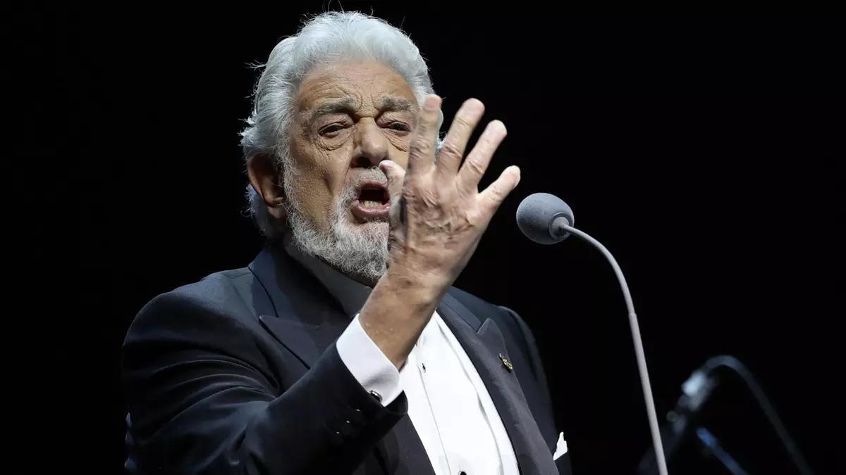 Plácido Domingo en un concierto en Skopje, Macedonia del Norte, el pasado 14 de marzo.