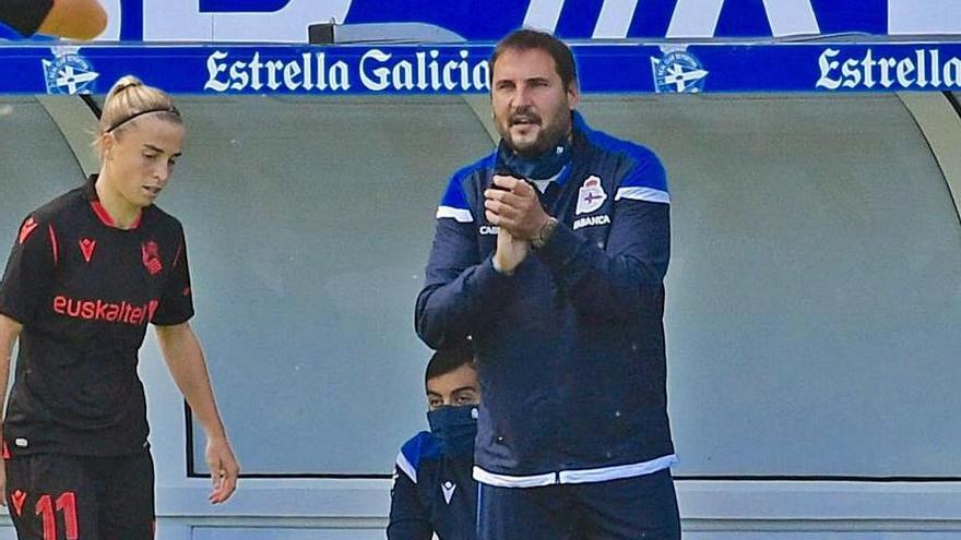 Manu Sánchez, durante un partido en Abegondo. |  // CARLOS PARDELLAS