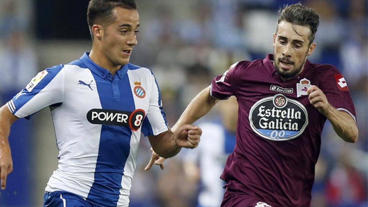 Luisinho, en un partido contra el Deportivo