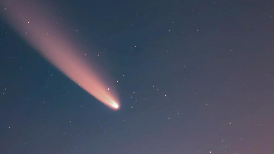 Vista del Cometa C/2020 F3 des del Teide