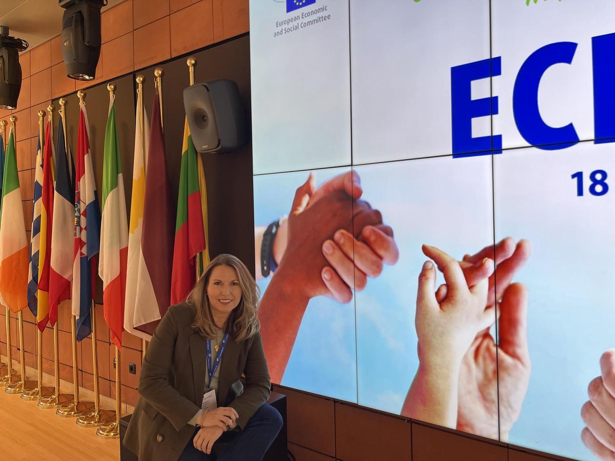 Natalia Corbalán, portavoz de SOS Rural, quien ha presentado en Bruselas la Iniciativa Ciudadana Europea (ICE) de SOS Rural 'Sin agricultores, sin comida'