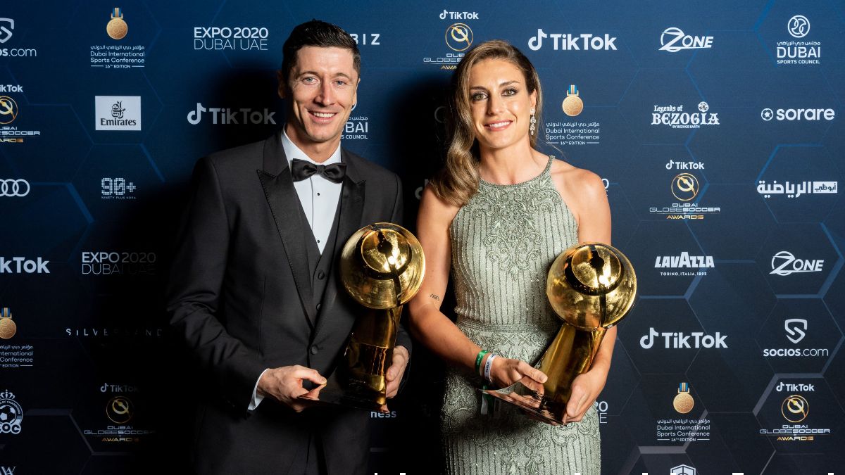 Lewandowski y Putellas, en la gala de los Globe Soccer Awards