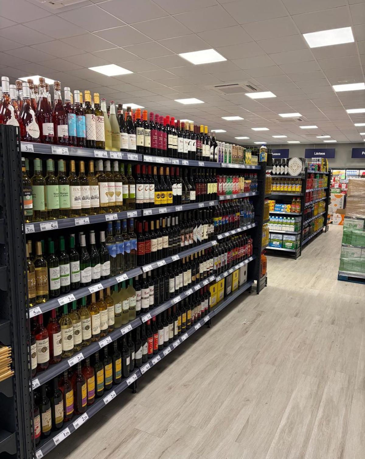 Estantes del centro comercial.