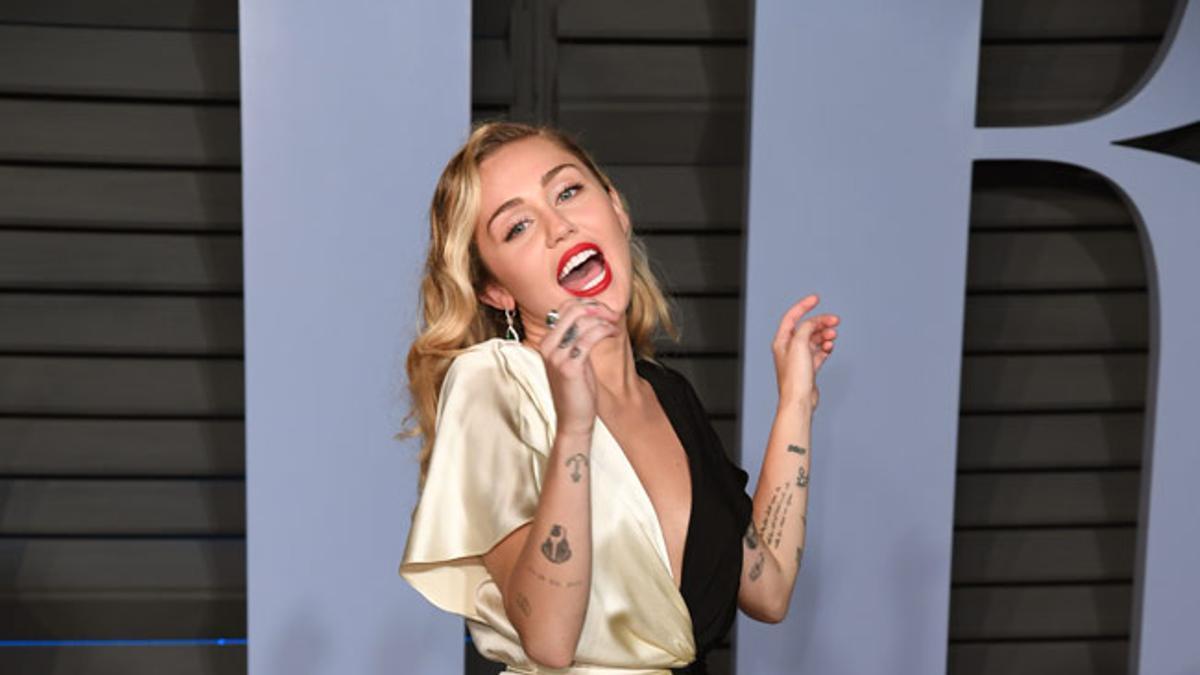 Miley Cyrus, en una de las fiestas post Oscar 2018