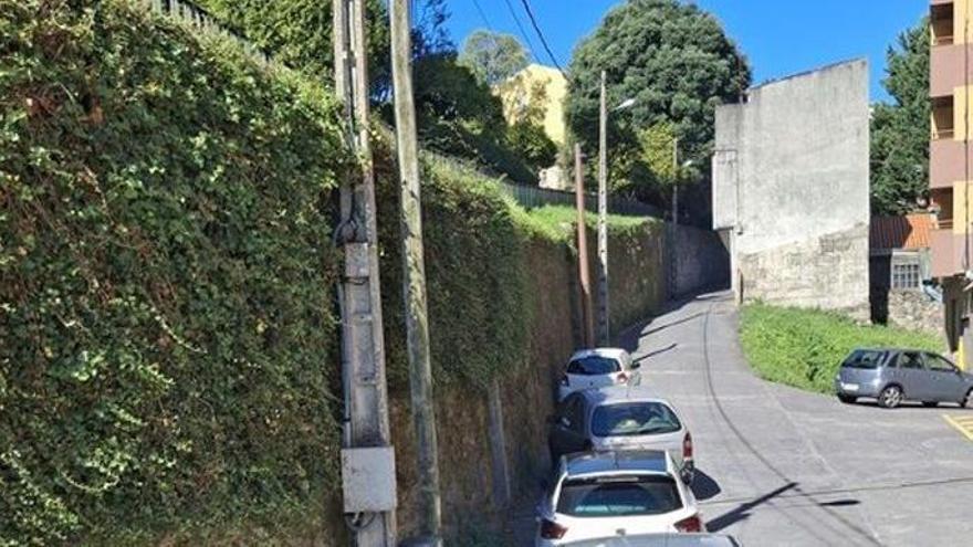 Muro al que estará adosado el ascensor.