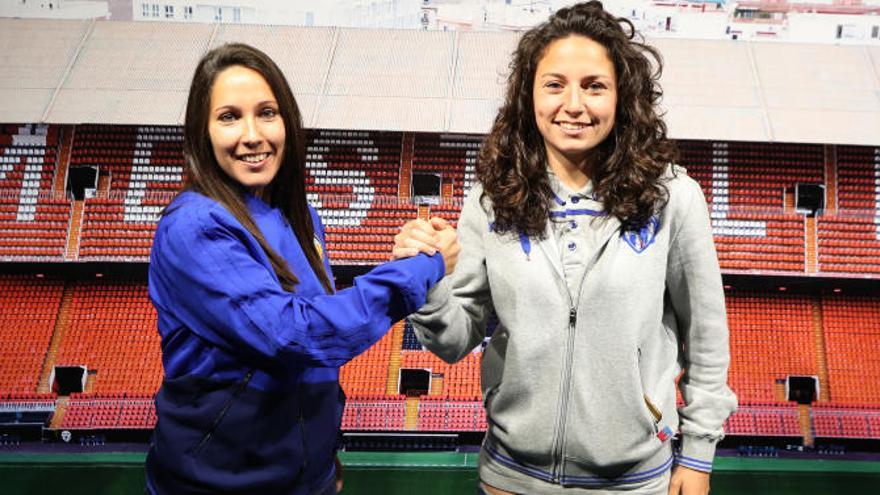 Mari Paz e Ivana, ex compañeras y ahora rivales, posan para SUPER en la previa del Derbi femenino.