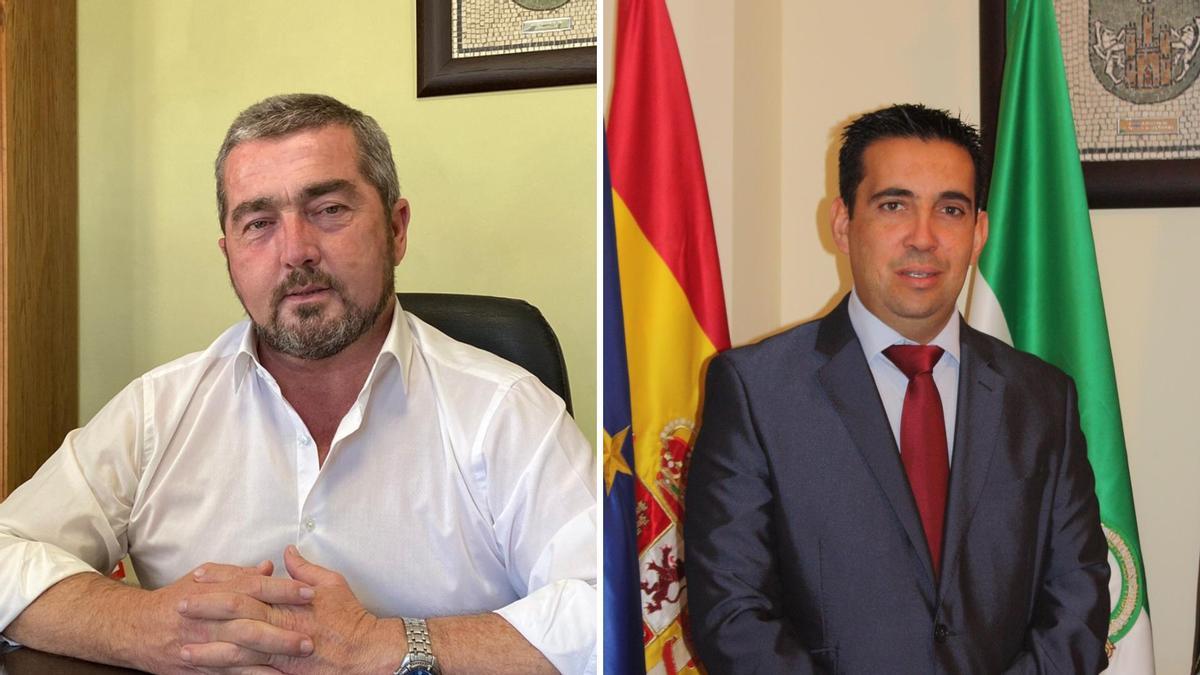 El alcalde de Aznalcóllar, Juan José Fernández, y el alcalde de El Castillo de las Guardas, Gonzalo Domínguez