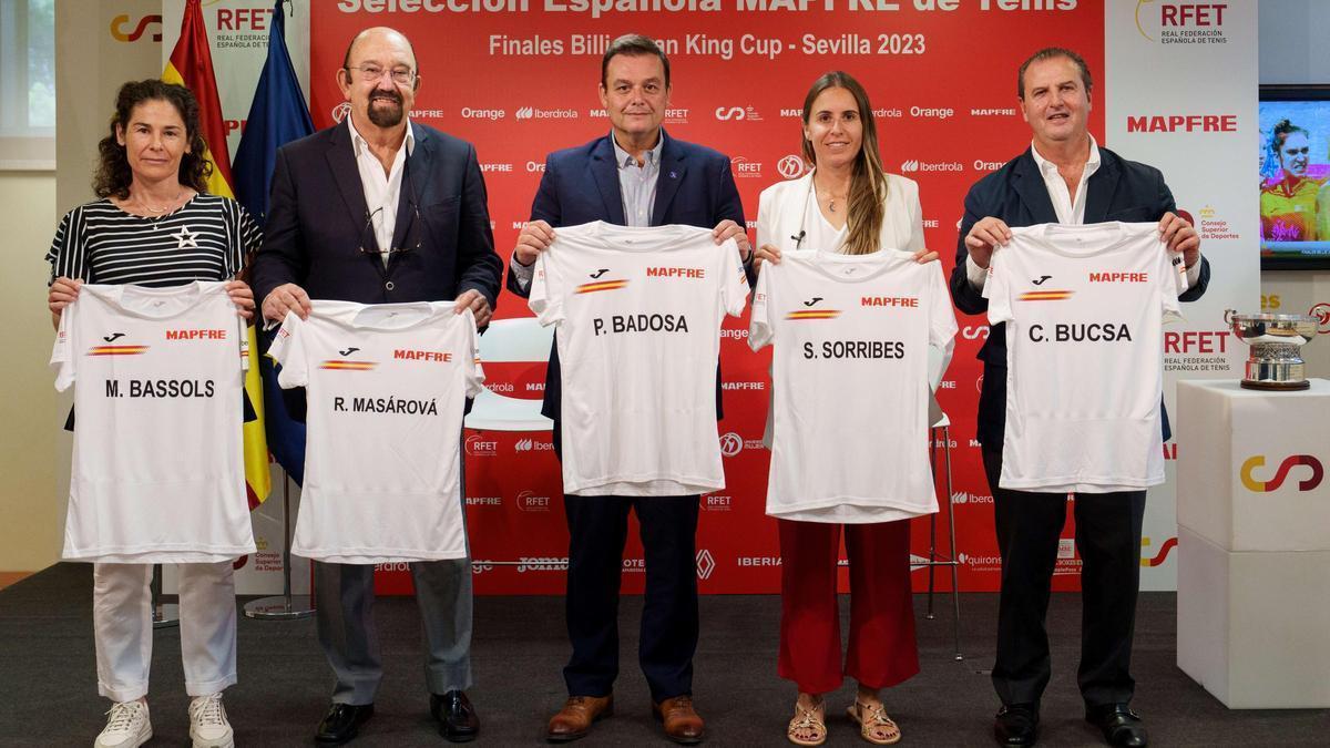 Convocatoria del equipo español en las Finales de la Billie Jean King Cup celebradas en Sevilla.