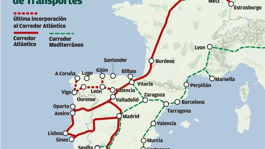 El Gobierno solicita los primeros fondos a la UE para iniciar el Corredor Atlántico