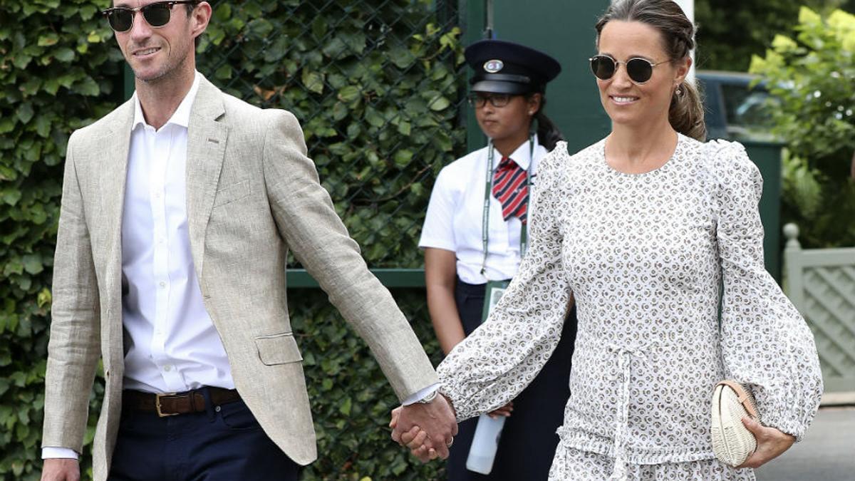 James Matthews y Pippa Middleton a su llegada a Wimbledon