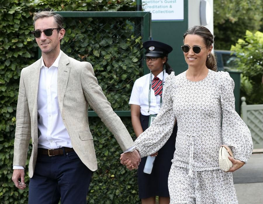 James Matthews y Pippa Middleton a su llegada a Wimbledon