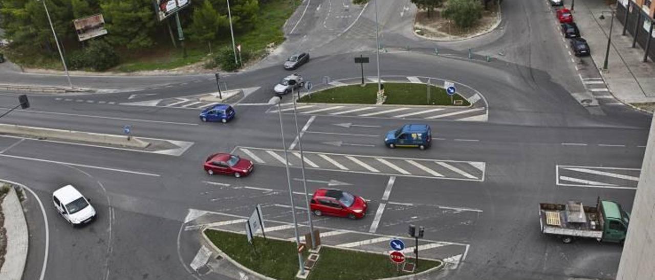 Alcoy prepara una rotonda para regular el tráfico en el acceso desde Cocentaina