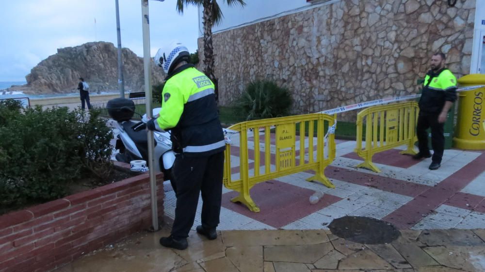 Efectes del temporal a Blanes