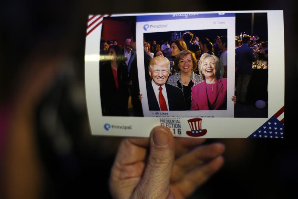 Las imágenes de la noche electoral en EEUU