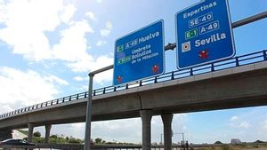 Una parte del tramo de la SE-40 que unirá Salteras y Valencina de la Concepción.