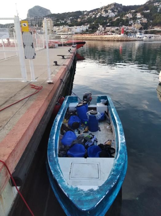 La última de las pateras en llegar ha sido interceptada en Xàbia