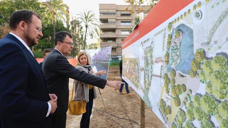 Un eje verde conectará cuatro jardines emblemáticos del centro de Murcia