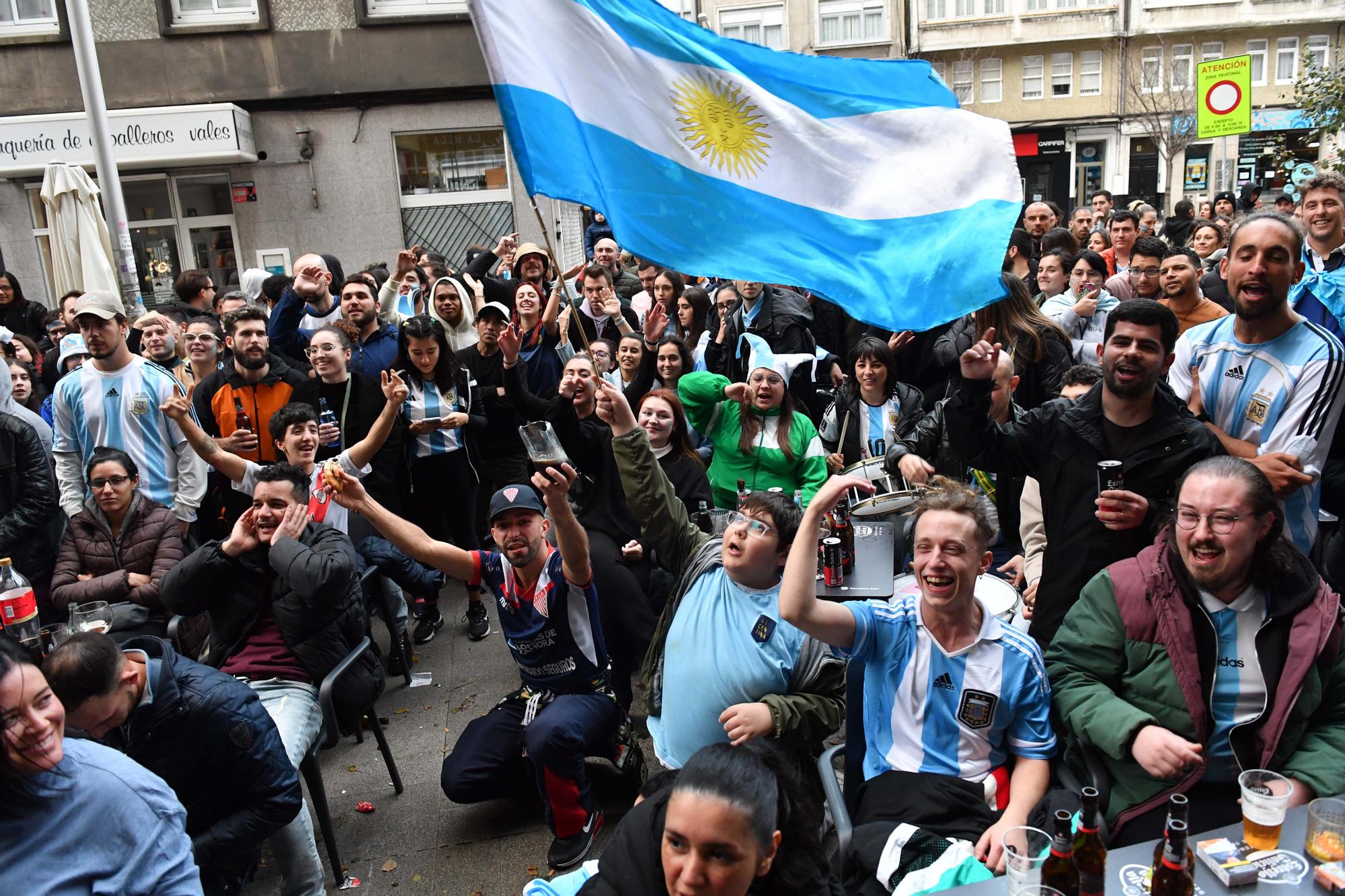 A Coruña celebra la victoria de Argentina en el Mundial