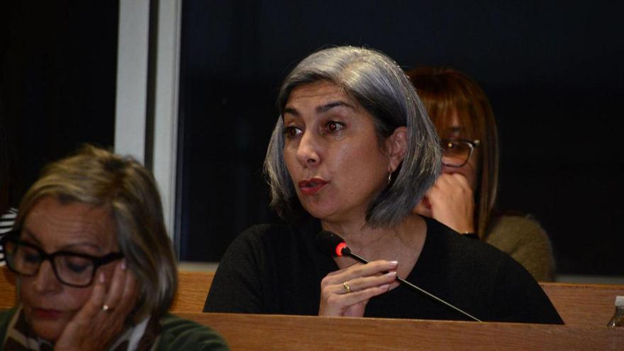 Victoria Portas, concejala de Alternativa dos Veciños (AV), en el Pleno ordinario de octubre. |   | G.NÚÑEZ