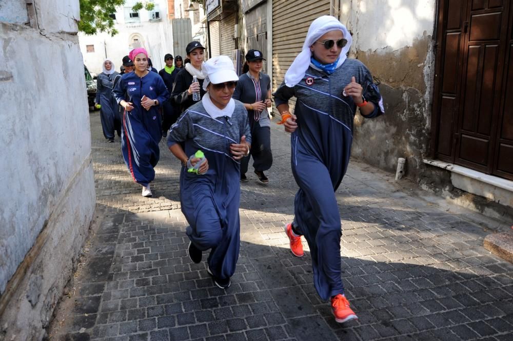 Mujeres saudíes en una carrera en la ciudad de Yeda.