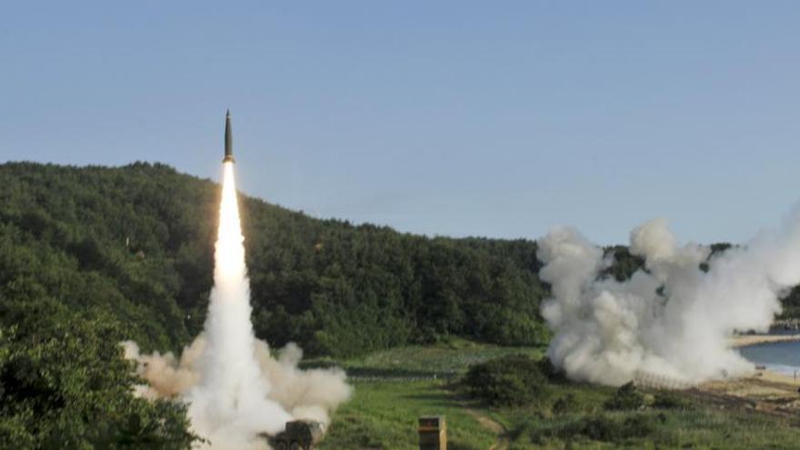Uno de los misiles lanzados por Washington y Seúl.