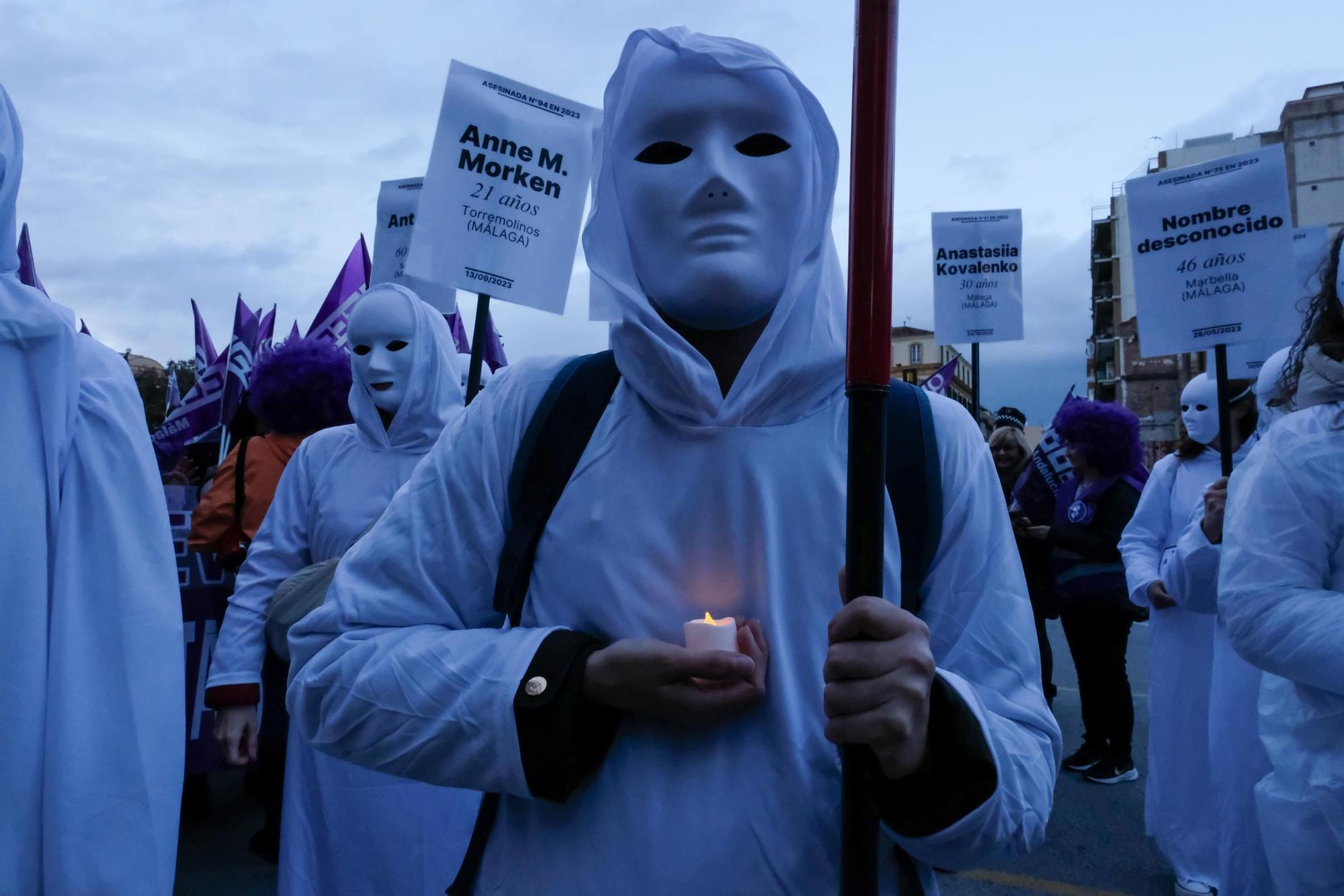 La marcha por el 8M en Málaga, en imágenes