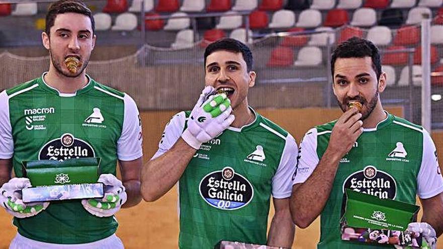 Roberto di Benedetto, Maxi Oruste y Franco Platero, en la presentación de la campaña.