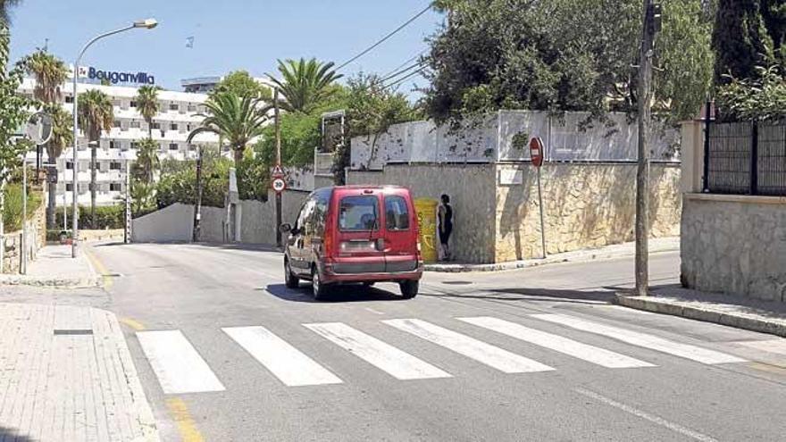 Lugar de la calle Santa Ponça de Costa de la Calma donde fue asesinado Trevor O´Neill.