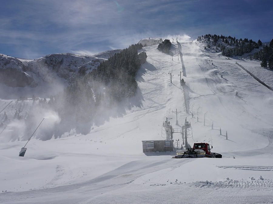 Preparatius per l'obertura de l'estació de la Masella