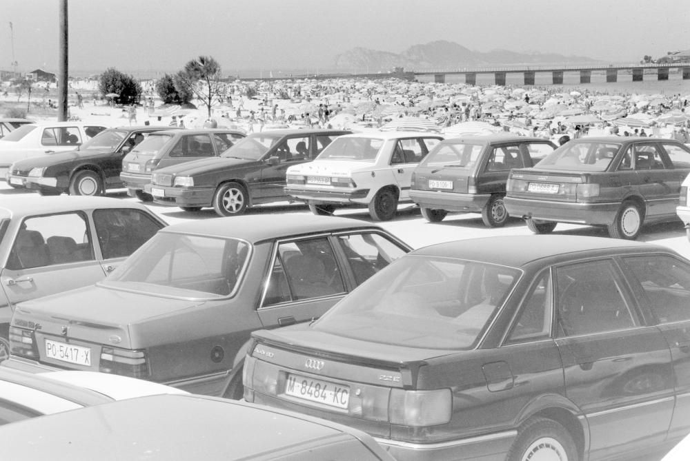 Playa del Vao (Vigo), en 1985.