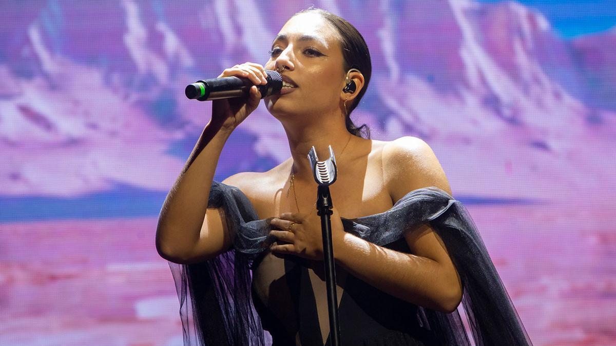 María José Llergó durante el concierto.