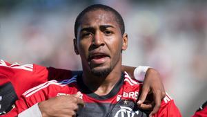 Lorran celebra su gol con el Flamengo en la final de la Copa Libertadores Sub-20