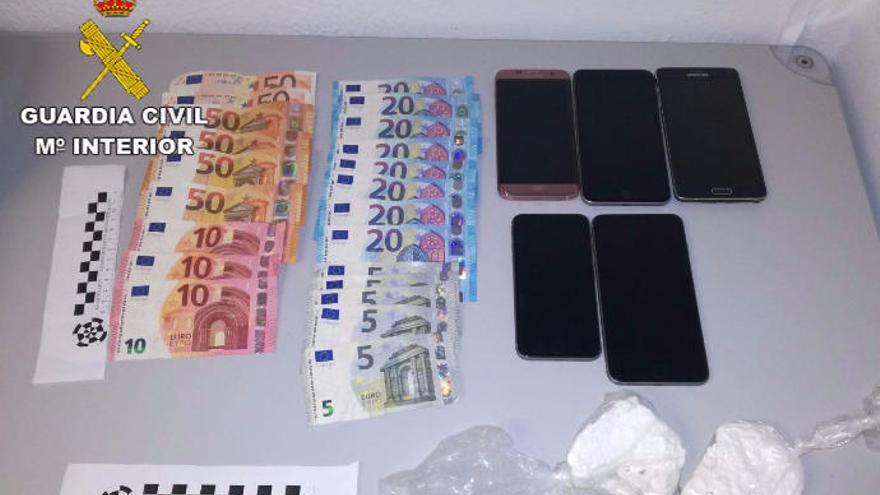 Cocaína interceptada.