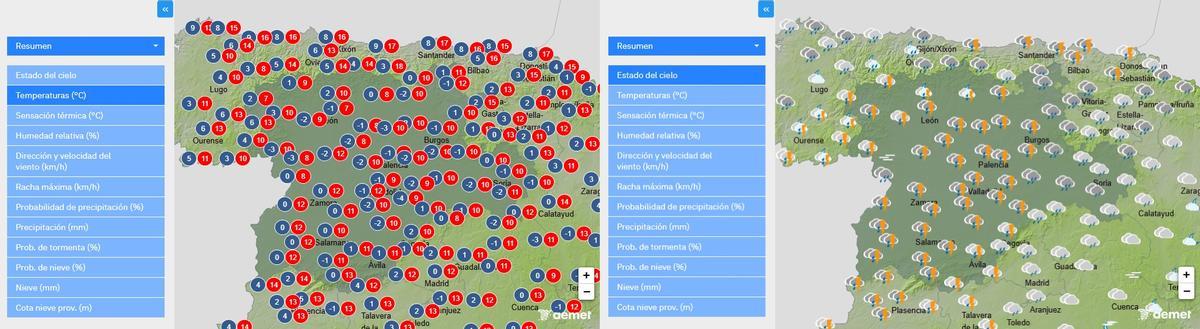 Previsiones meteorológicas para el sábado, 29 de noviembre
