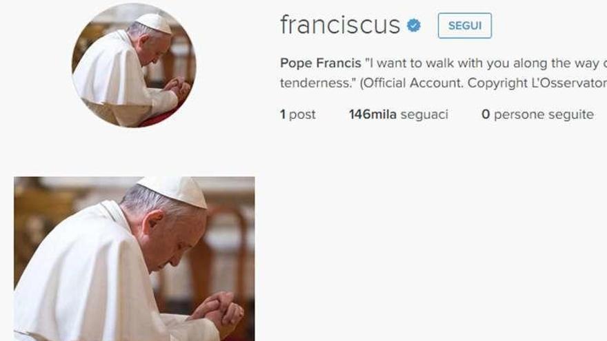 Perfil del Papa en la red social Instagram. // FdV