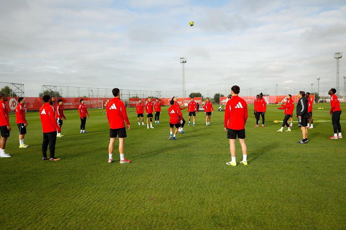 Entrenamiento del Sevilla FC este jueves