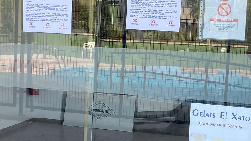 Cierran el bar del polideportivo de Ontinyent en plena ola de calor
